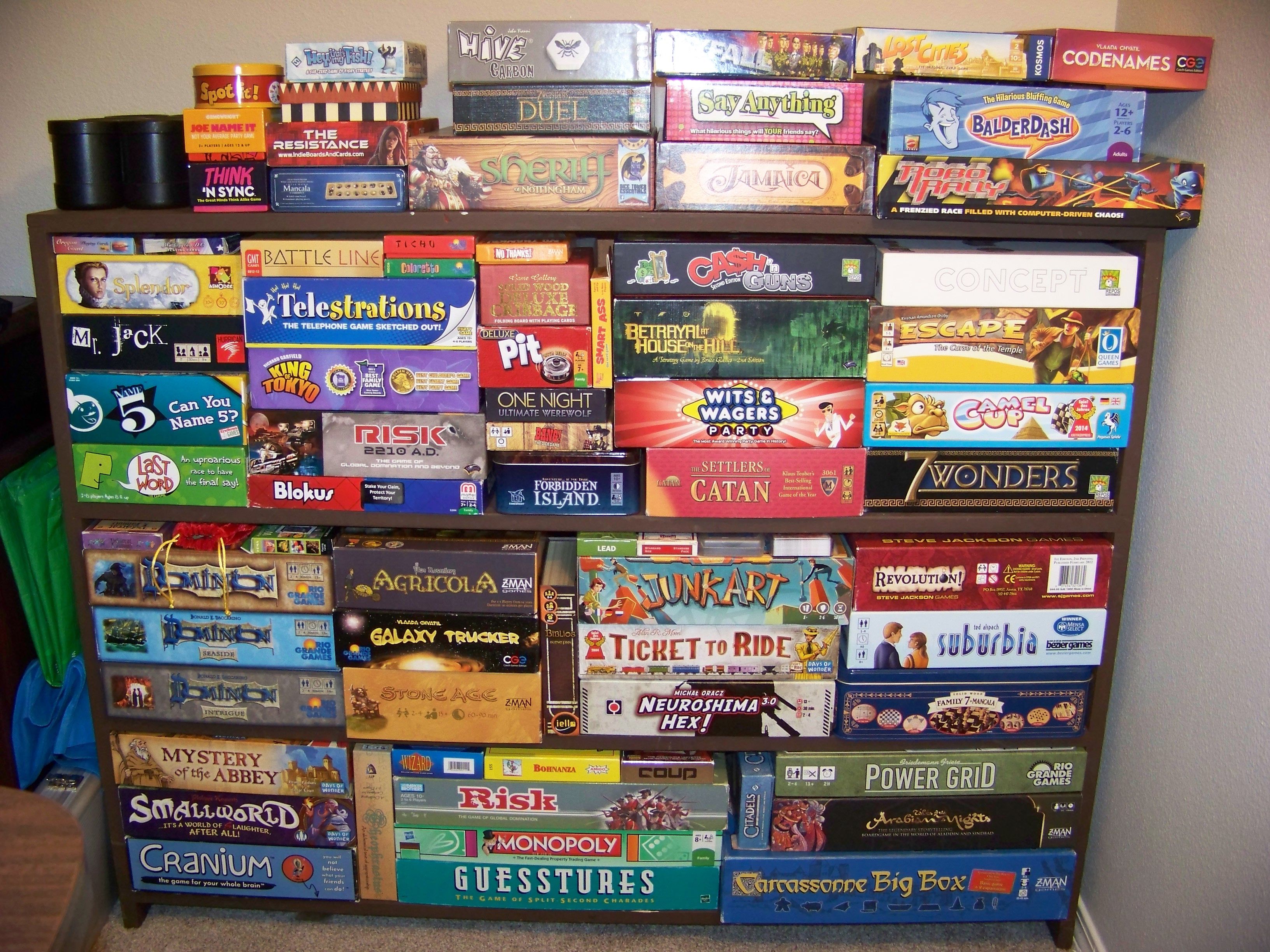 One Year Board Game Shelf